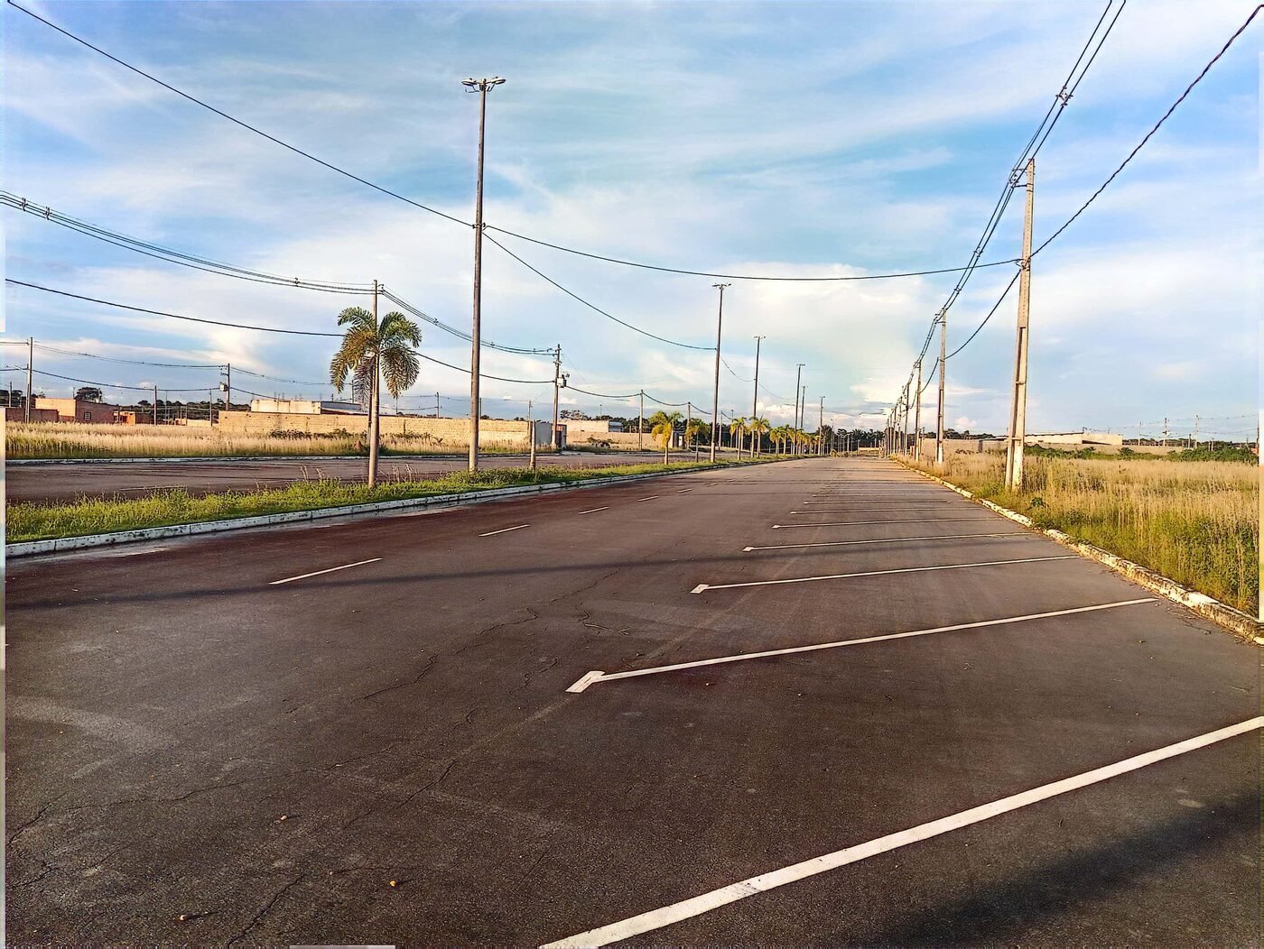 Rede elétrica e iluminação pública instaladas em avenida asfaltada do Nova Amazonas
